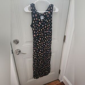 Rabbit Rabbit Rabbit Y2K 90s Spring Black Floral Dress 12P